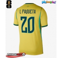 Brazylia Lucas Paqueta #20 Koszulka Podstawowa MŚ 2026 Krótki Rękaw